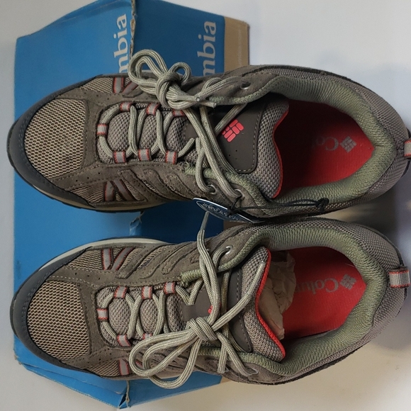 $20 SALE!! Columbia Dakota Drifter Waterproof Hiking Shoes Pebble, Poppy - Picture 8 of 8